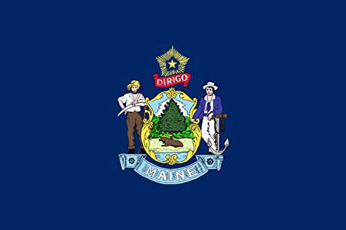2X Auto Aufkleber Maine - Flagge 2X Car Sticker Fahne US Bundesstaat (ca. 8x5 cm) von Stickerpalast