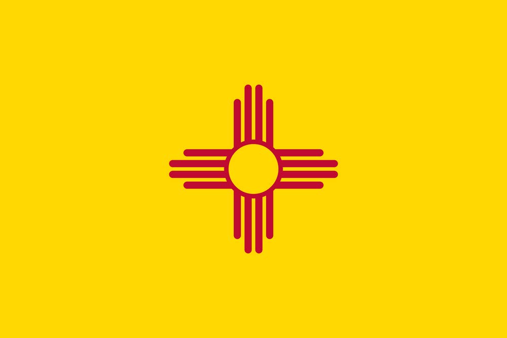 2X Auto Aufkleber New Mexico - Flagge 2X Car Sticker Fahne US Bundesstaat (ca. 8x5 cm) von Stickerpalast