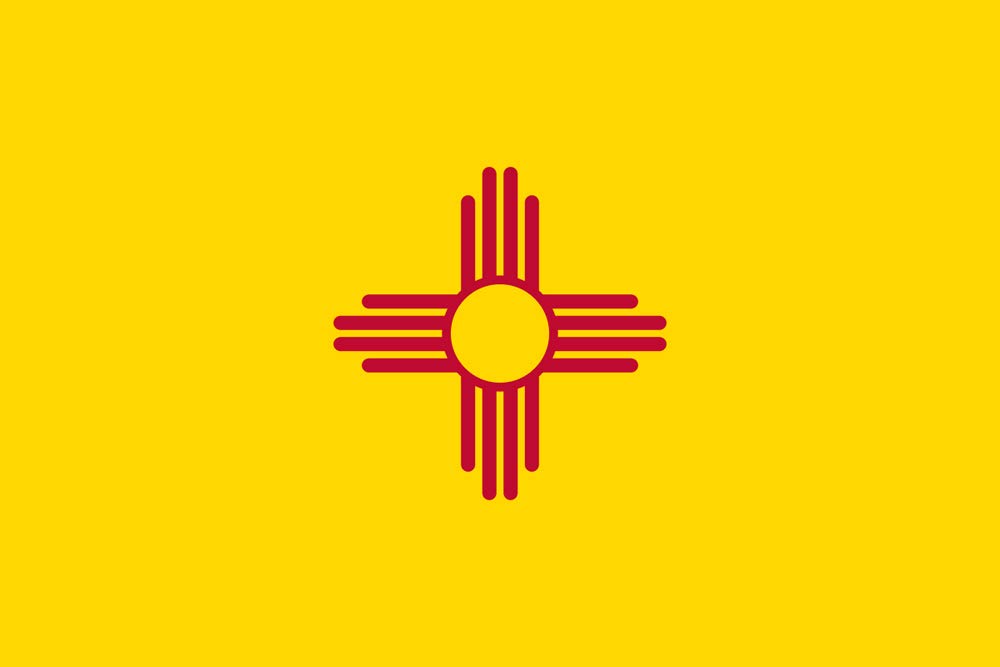 2X Auto Aufkleber New Mexico - Flagge 2X Car Sticker Fahne US Bundesstaat (ca. 8x5 cm) von Stickerpalast