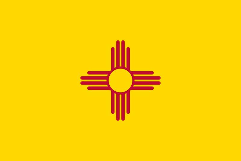 2X Auto Aufkleber New Mexico - Flagge 2X Car Sticker Fahne US Bundesstaat (ca. 8x5 cm) von Stickerpalast