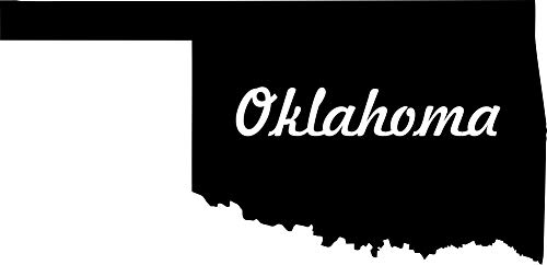 2X Auto Aufkleber Oklahoma US Bundestaat Sticker (ca. 11 cm) konturgeschnitten (schwarz) von Stickerpalast