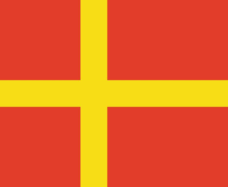 2X Auto Aufkleber Skane - Flagge inoffiziell 2X Car Sticker Fahne Schwedische Provinz (ca. 8 cm) von Stickerpalast