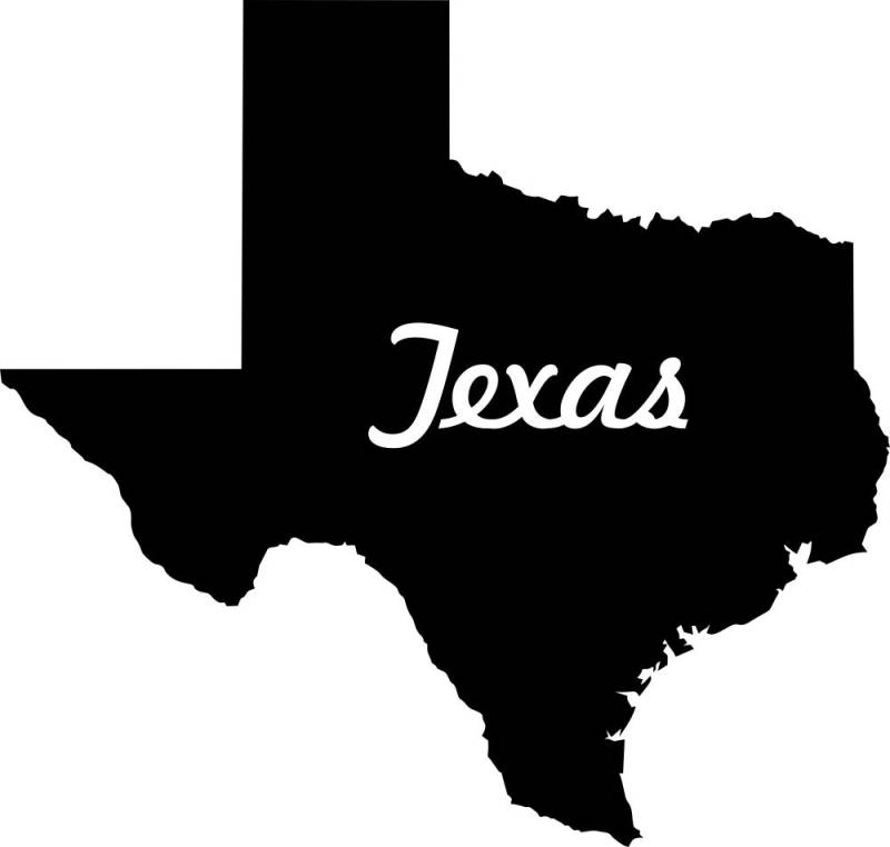 2X Auto Aufkleber Texas US Bundestaat Sticker (ca. 11 cm) konturgeschnitten (schwarz) von Stickerpalast