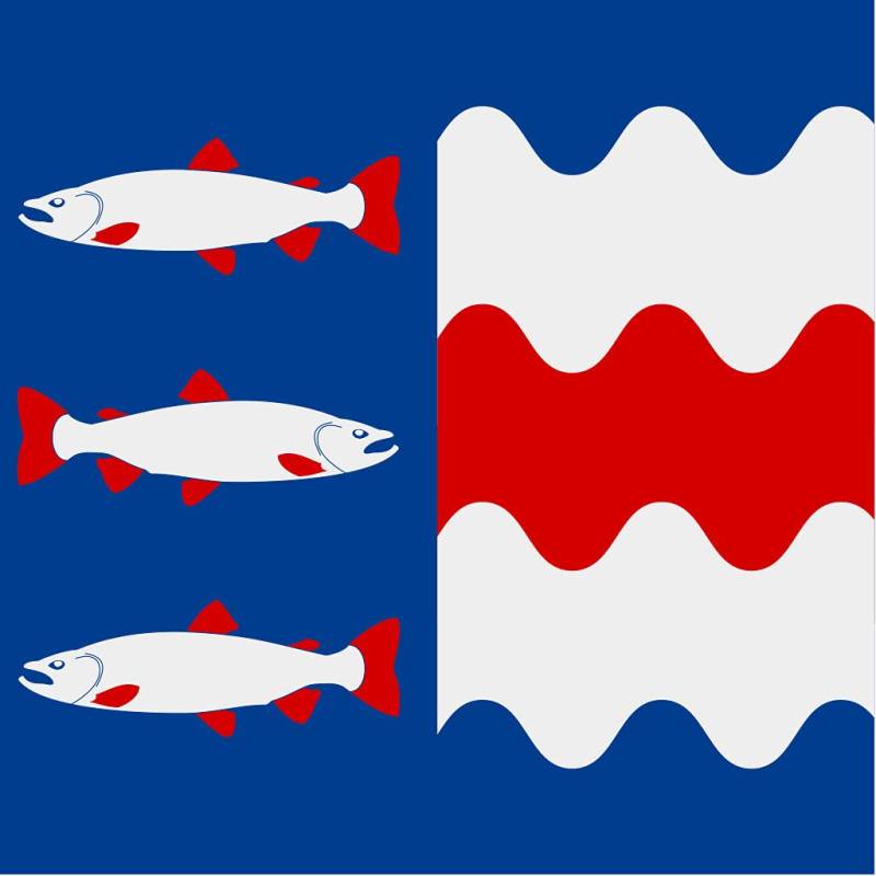 2X Auto Aufkleber VÄSTERNORRLAND - Flagge 2X Car Sticker Fahne Schwedische Provinz (ca. 8 cm) von Stickerpalast