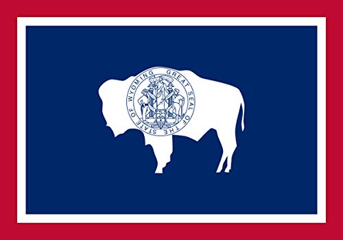 2X Auto Aufkleber Wyoming - Flagge 2X Car Sticker Fahne US Bundesstaat (ca. 8x5 cm) von Lupsty