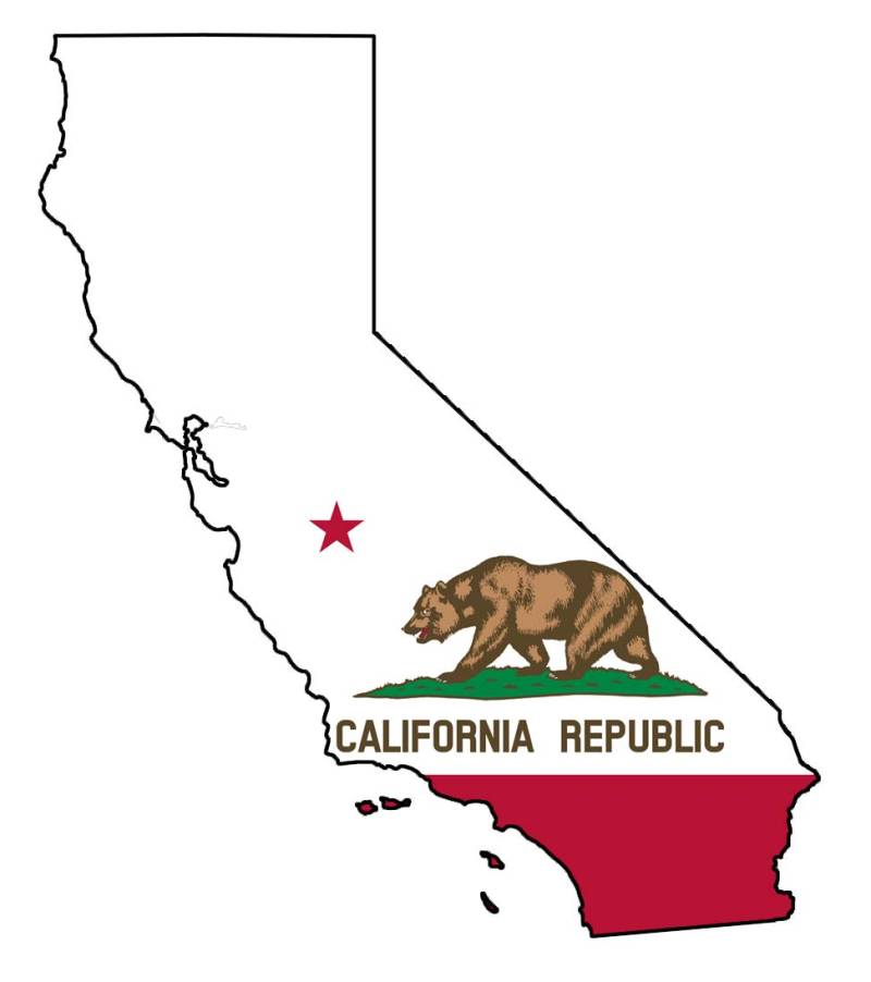 Auto Aufkleber California US Bundestaat Kalifornien Sticker Konturgeschnitten (ca 11 cm) von Stickerpalast
