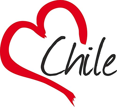 Auto Aufkleber Chile Herz Sticker ca.9x10 cm konturgeschnitten von Stickerpalast