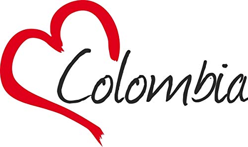 Auto Aufkleber Colombia Herz Sticker ca.9x15 cm konturgeschnitten von Stickerpalast