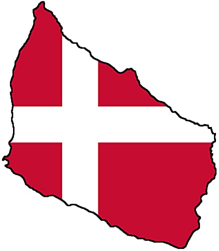 Auto Aufkleber Dänemark Insel Bornholm Sticker Konturgeschnitten (ca 11 cm) von Stickerpalast