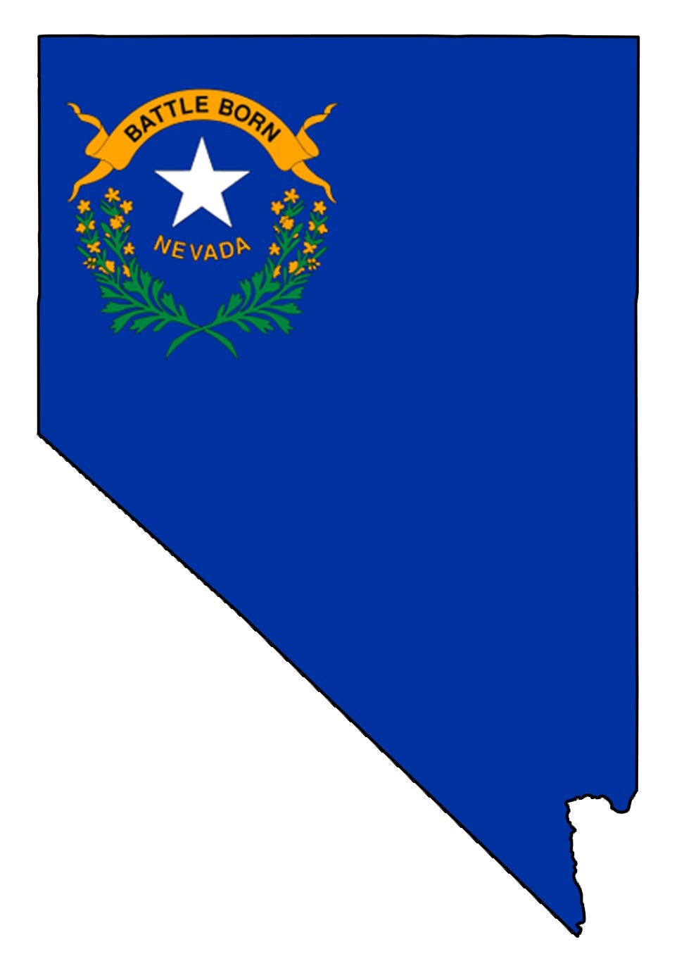 Auto Aufkleber Nevada US Bundestaat Sticker Konturgeschnitten (ca 11 cm) von Stickerpalast