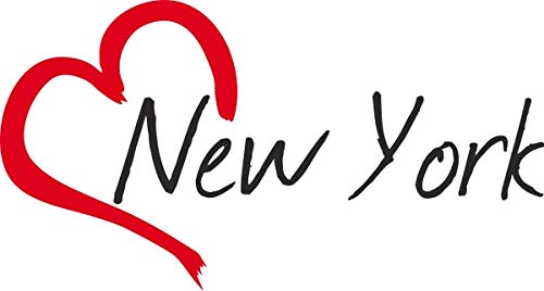 Auto Aufkleber Stadt New York USA Herz Sticker ca.9x16 cm konturgeschnitten von Lupsty