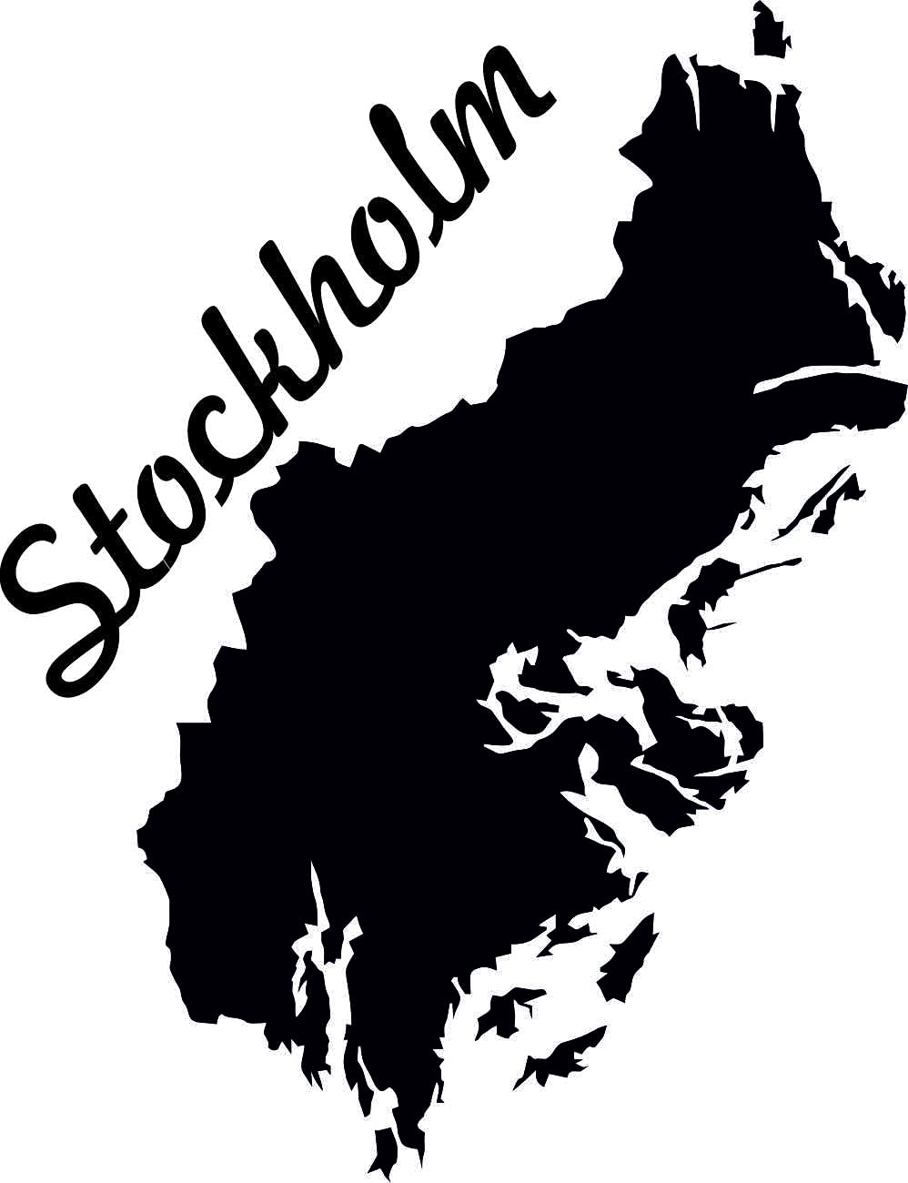 Stickerpalast 2X Auto Aufkleber Stockholm Schwedische Provinz Schweden | 11 cm konturgeschnitten von Stickerpalast