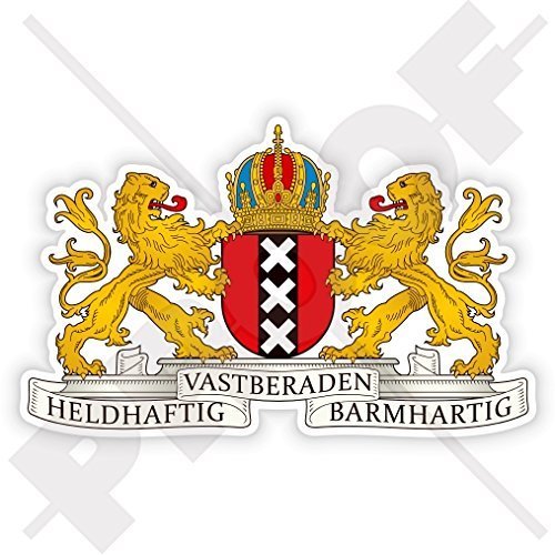 AMSTERDAM Wappen Emblem Niederlande Holland Nederland Niederländisch 110mm Auto & Motorrad Aufkleber, Vinyl Sticker von StickersWorld