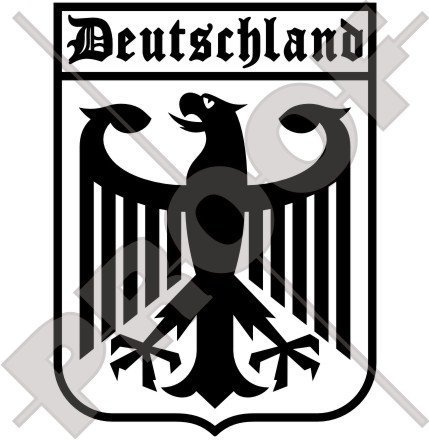 DEUTSCHLAND Deutscher Adler, Deutschland 160mm Auto & Motorrad Aufkleber, Vinyl Stickers - WAHL VON 22 FARBEN von StickersWorld