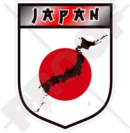 JAPAN Japanischer Nippon-Koku Schild 100mm Auto & Motorrad Aufkleber, Vinyl Sticker von StickersWorld