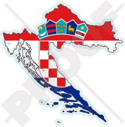 Kroatien-Kroatien-Flagge Hrvatska, 100 mm, Vinyl-Autoaufkleber, Aufkleber von StickersWorld