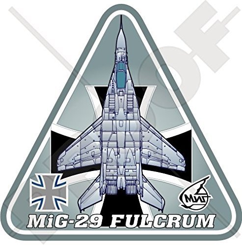 MIG-29 FULCRUM DEUTSCHLAND Mikojan-Gurewitsch MiG-29A LUFTWAFFE Deutsche Luftwaffe 95mm Auto & Motorrad Aufkleber, Vinyl Sticker von StickersWorld