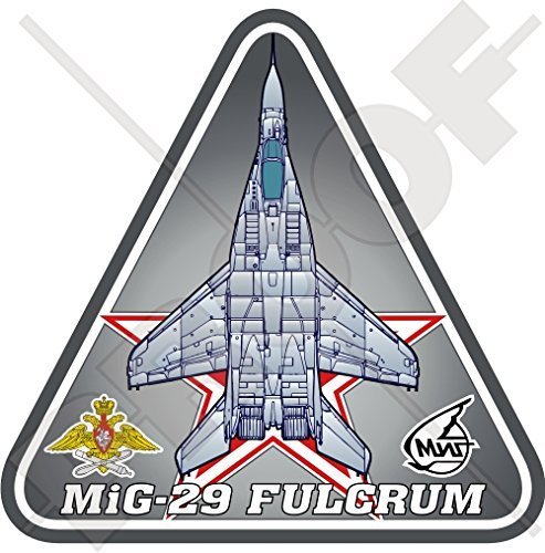 MIG-29 FULCRUM RUSSLAND Mikojan-Gurewitsch MiG-29S Russische Luftwaffe 95mm Auto & Motorrad Aufkleber, Vinyl Sticker von StickersWorld