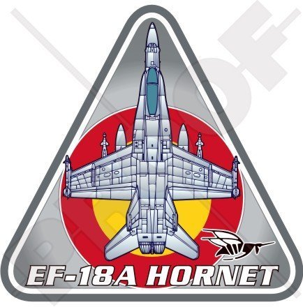 McDonnell Douglas-Boeing F-18 HORNET SPANIEN Spanische Luftwaffe, 95mm Auto & Motorrad Aufkleber, Vinyl Sticker von StickersWorld