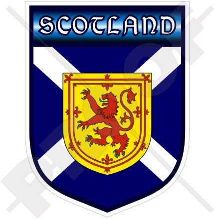 Schottisches Wappenschild als Aufkleber, Schottland, aus Vinyl, Auto-Aufkleber für Stoßstange, 10 cm von StickersWorld