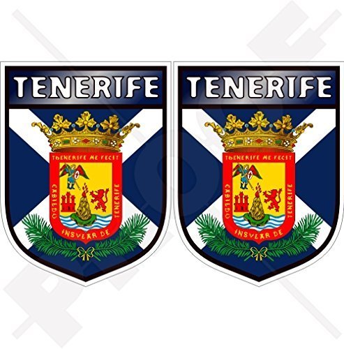 TENERIFFA INSEL Schild KANARISCHE INSELN Spanien, Islas Canarias Spanisch 75mm Auto & Motorrad Aufkleber, x2 Vinyl Stickers von StickersWorld