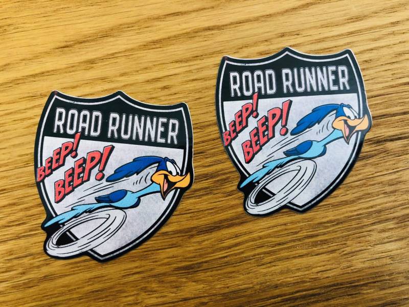 2X Roadrunner BEEP BEEP Set Aufkleber Sticker Hot Rod Custom Auto Oldschool Se50 von Stickerverticker