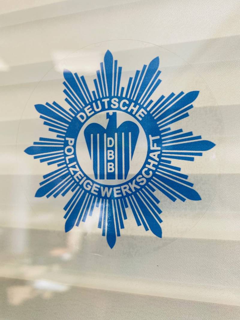 DEUTSCHE POLIZEIGEWERKSCHAFT GdP Transparent Aufkleber Sticker innenklebend Tr02 von Stickerverticker