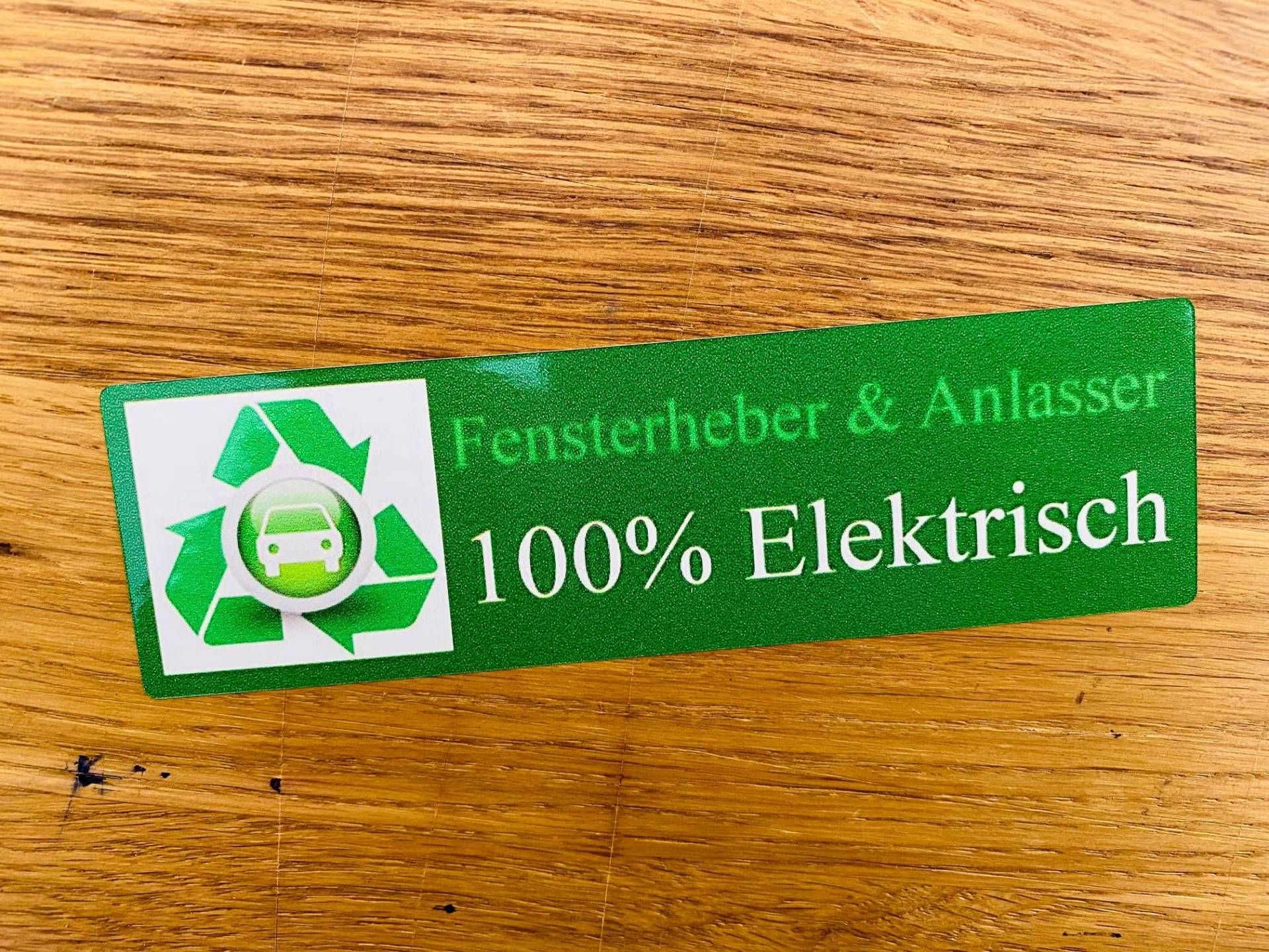 FENSTERHEBER 100% Elektro Aufkleber Sticker Umwelt co2 Diesel Anti Spruch Mi528 von Stickerverticker