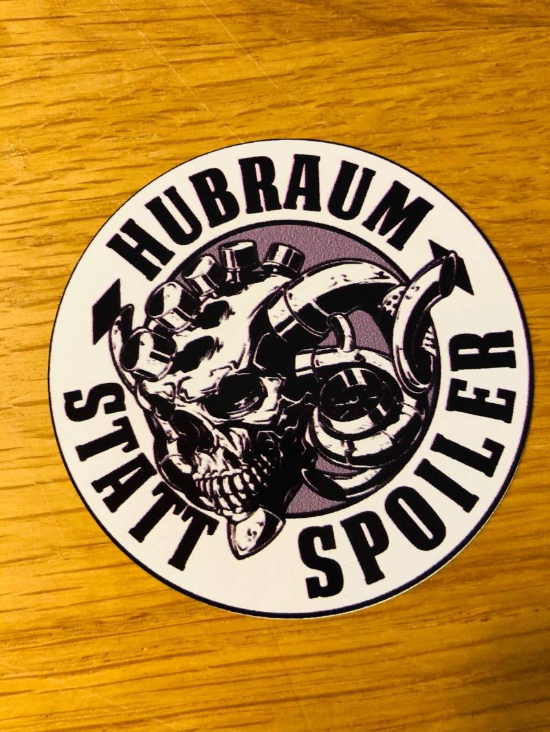 HUBRAUM STATT Spoiler Aufkleber Sticker Plakette Tuning Auto Decal Diesel Mi457 von Stickerverticker
