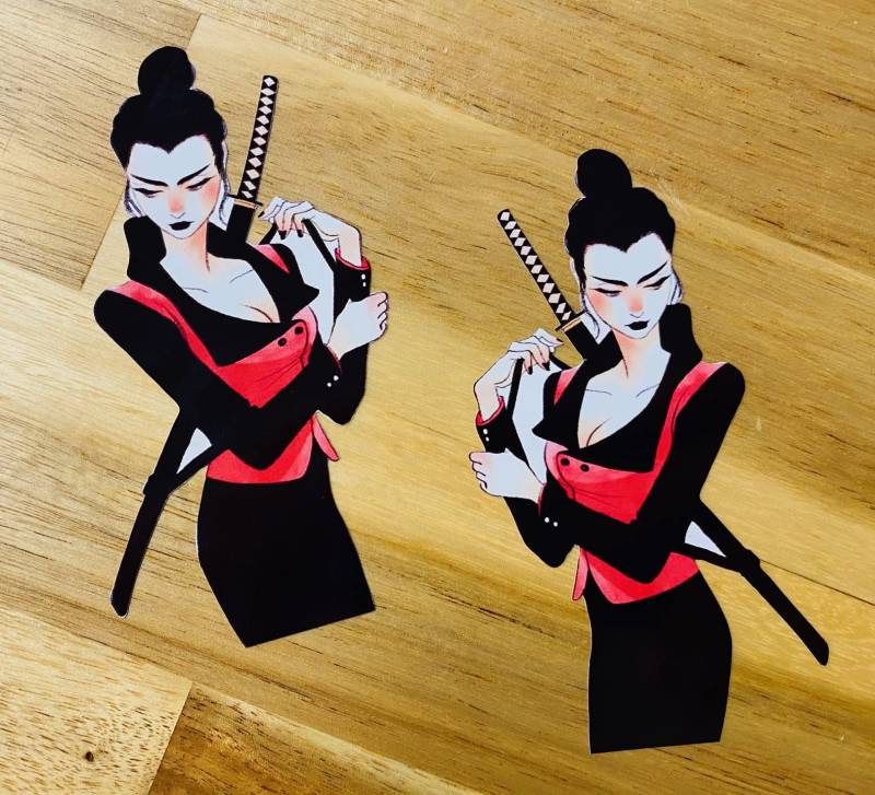 JDM Japan Samurai Aufkleber Sticker Set Pin Up Girl Racing Drift V8 Turbo Se65 von Stickerverticker