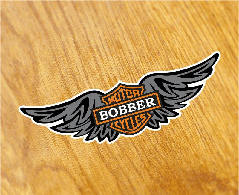 Motor Bobber Cycles Aufkleber Sticker Wing Flügel Motorrad Bike Old School Mi501 von Stickerverticker