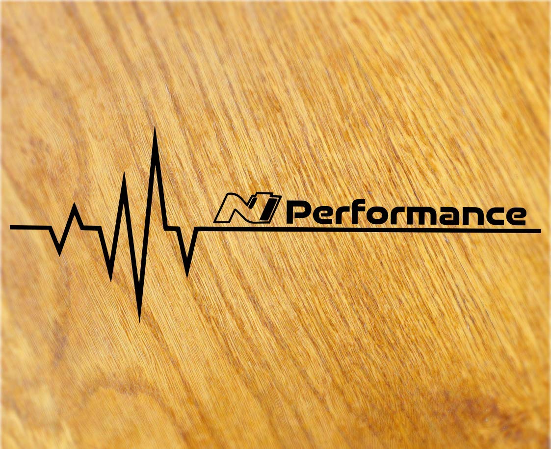 N Performance Herzschlag Aufkleber Sticker Pulse Heartbeat i30n Tuning Decal OEM von Stickerverticker