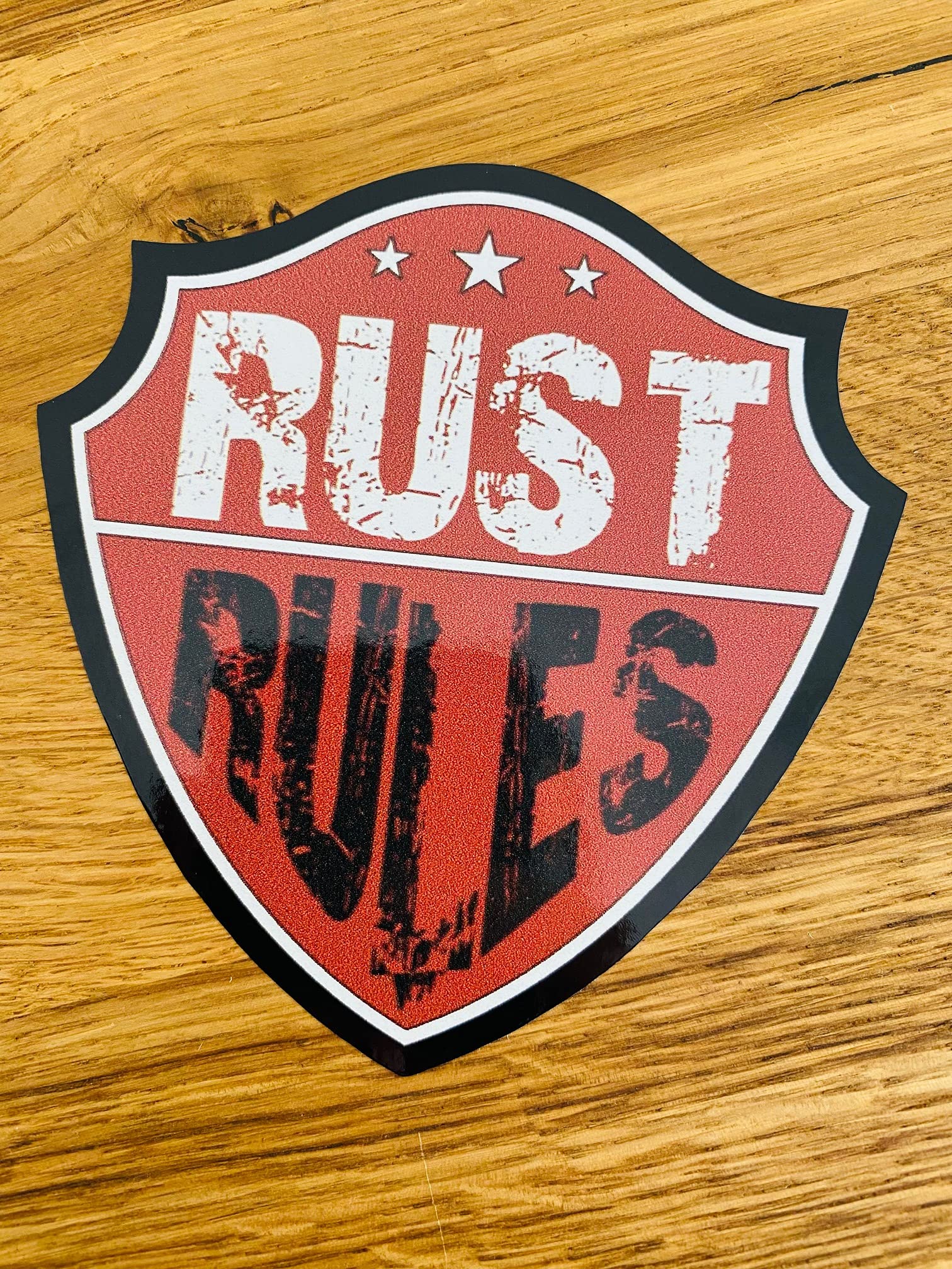Rust Rules Aufkleber Sticker Rost Oldschool Retro Youngtimer Tuning Auto Mi515 von Stickerverticker