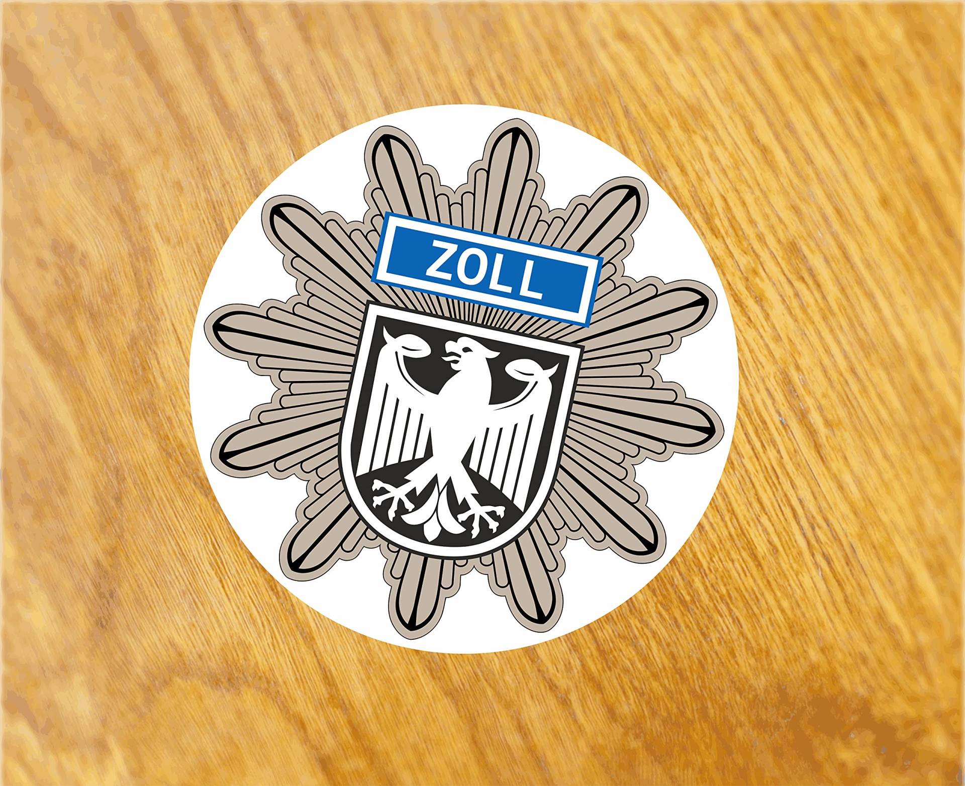 Zoll Aufkleber Sticker Auto Strafzettel DPolG GdP Polizei Plakette Stern Mi499 von Stickerverticker