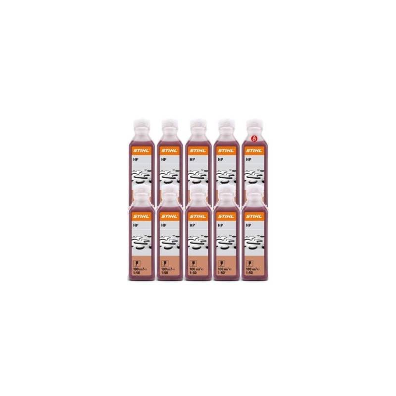Stihl Motoröl, 07813198401, für Zweitakt-Motoren von Rasenmähern / Rasentrimmern, 10 Packungen von Stihl