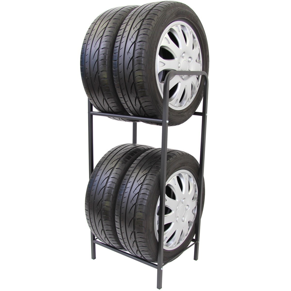 Stillerbursch Reifenregal 4 Reifen | Garagenregal | Garage Werkstatt Felgenregal Lagerregal | Felgen Wandhalter | Reifenständer aus Stahl von Stillerbursch