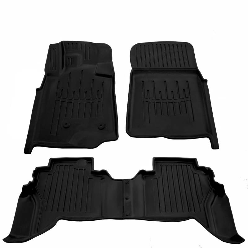 Stingray Gummimatten 3D Auto Fussmatte passend für Mitsubishi Pajero Wagon IV (V80) (2006-...) / rutschfest, geruchsfrei, koritfrei, mit Tunnelschutz/Material - TPE von Stingray