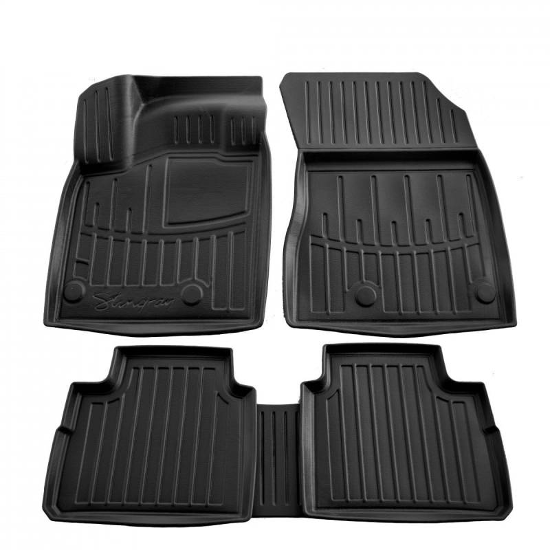 Stingray Gummimatten 3D Auto Fussmatte passend für Nissan X-Trail (T33) (2021-...) Benzinversion/rutschfest, geruchsfrei, koritfrei, mit Tunnelschutz/Material - TPE von Stingray