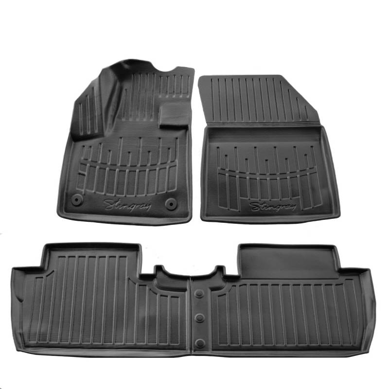 Stingray Gummimatten 3D Auto Fussmatte passend für Peugeot 5008 (2017-...) / rutschfest, geruchsfrei, koritfrei, mit Tunnelschutz/Material - TPE von Stingray