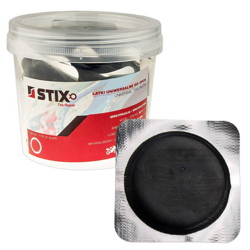 Stix 90x Reifenreparaturpflaster 52mm Gummi Reifenflicken Reparatur Flickzeug Vulkanisierung von STIX Automotive Equipment