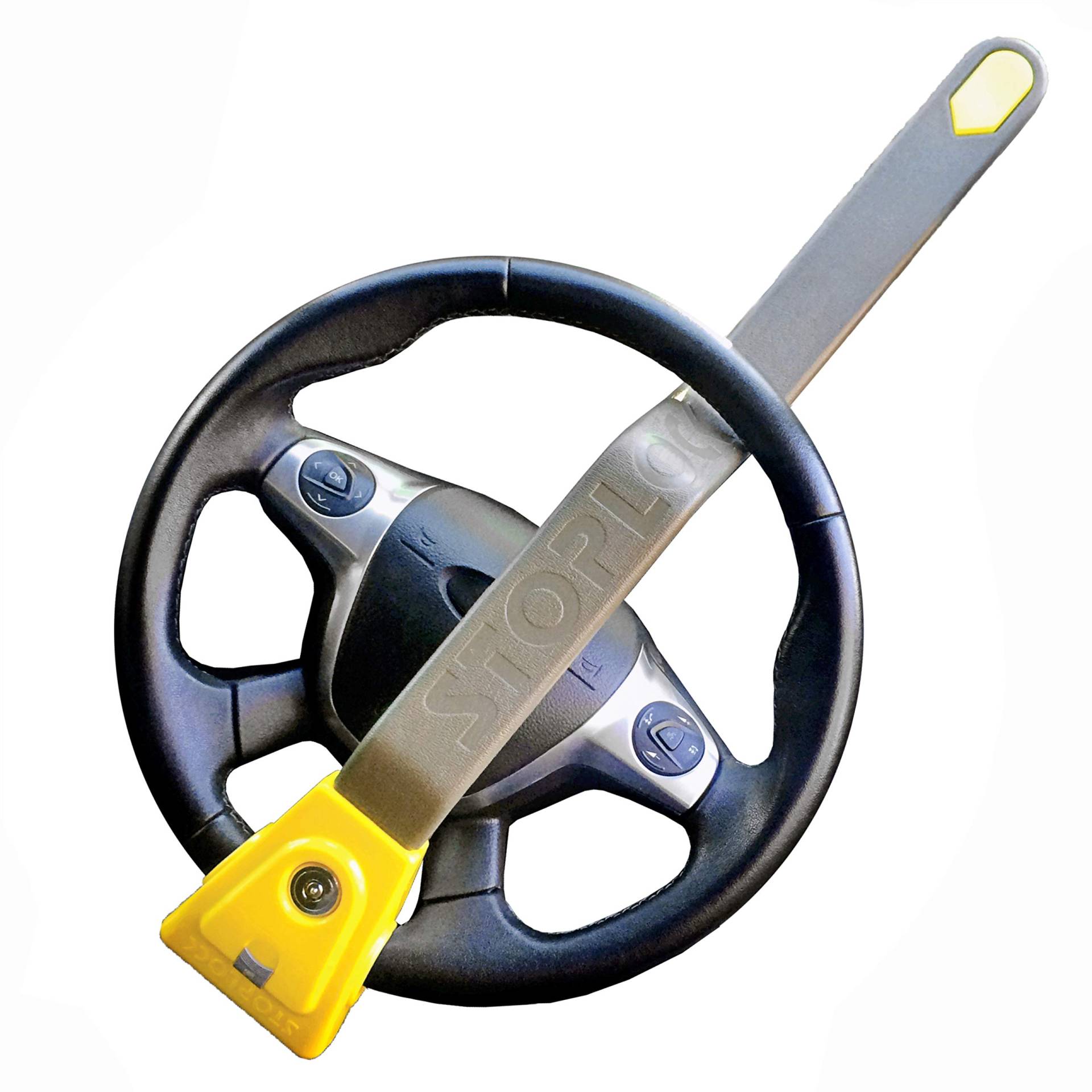 Stoplock HG 134-66 Lenkrad-Wegfahrsperre Airbag 4x4, für Pkw, sichere Diebstahlsicherung mit Schlüssel, gelb/grau, 1 Stück Stoplock HG 134-66 Lenkrad-Wegfahrsperre Airbag 4x4, für Pkw, sichere Diebstahlsicherung mit Schlüssel, gelb/grau, 1 Stück von Stoplock