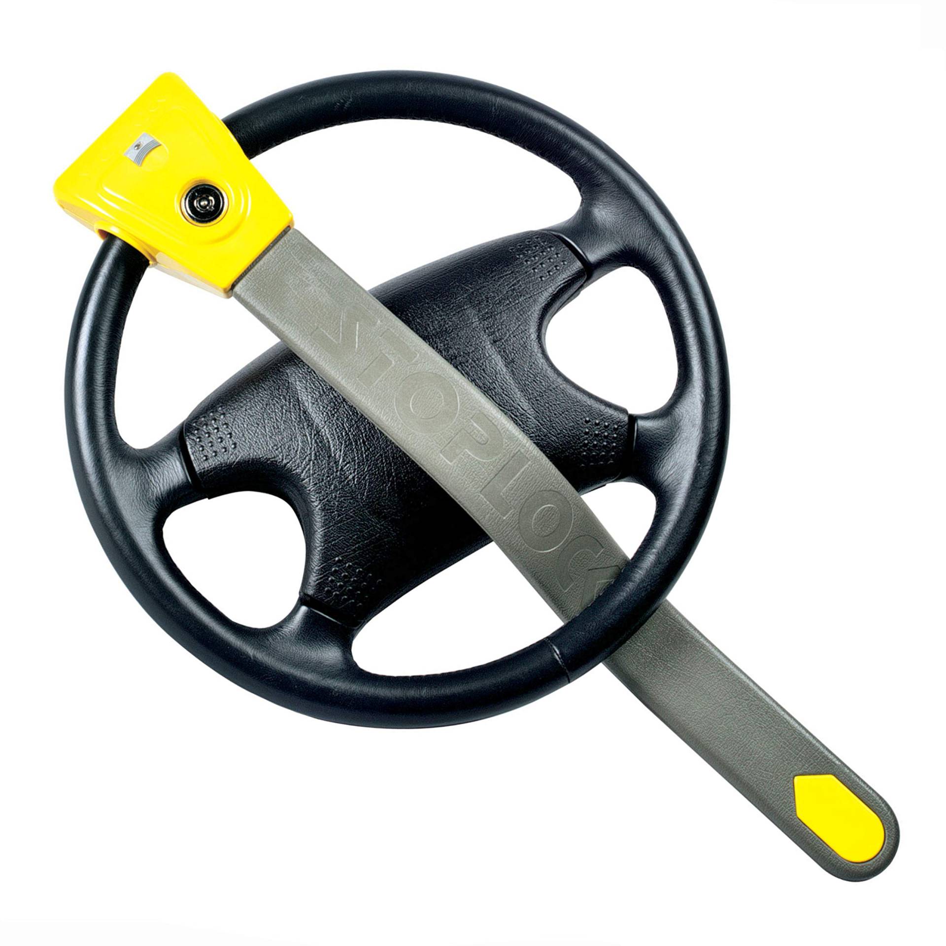 Stoplock HG 134-59 Original Anti-Diebstahl-Schlüsselschloss, Lenkradschloss, Anti-Diebstahl-Sicherheitsgerät für Autos und andere Fahrzeuge, gelb von Stoplock