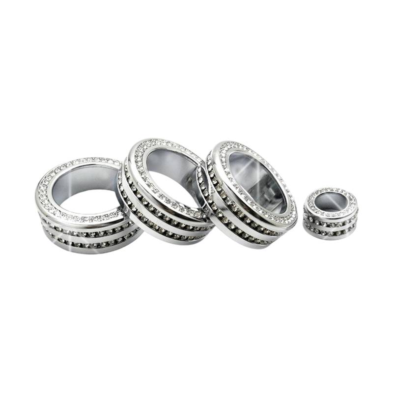 4pcs Innenausstattung Set Klimaanlage Und Taste Deckabdeckungen Startknopf Ringe Dekorative Trim Für Automobile Geeignet von Storage Bag