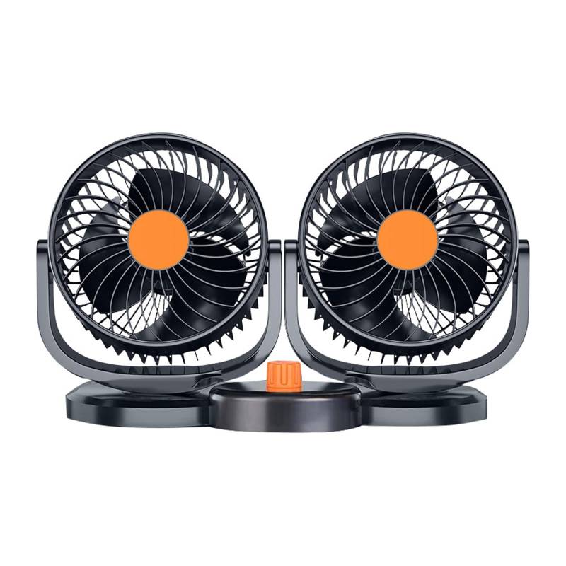 Storage Bag Auto Fan Doppelkopf USB Schreibtisch Und Leichte Fahrzeugkühlungslüfter Mit Variabler Geschwindigkeit Und 360Rotation Für Armaturenbrett von Storage Bag