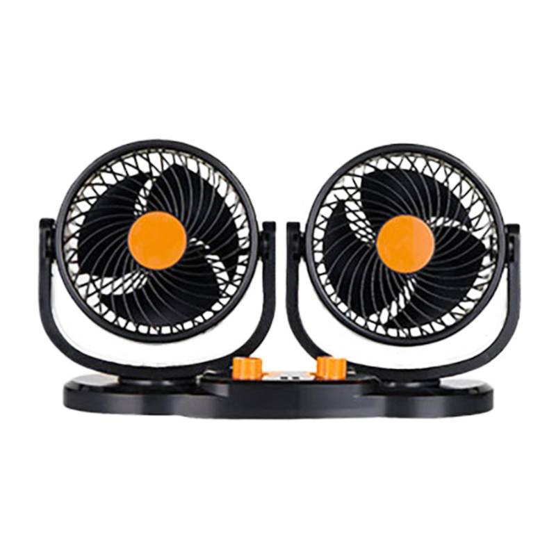 Storage Bag Auto Fan Doppelkopf USB Schreibtisch Und Leichte Fahrzeugkühlungslüfter Mit Variabler Geschwindigkeit Und 360Rotation Für Armaturenbrett von Storage Bag