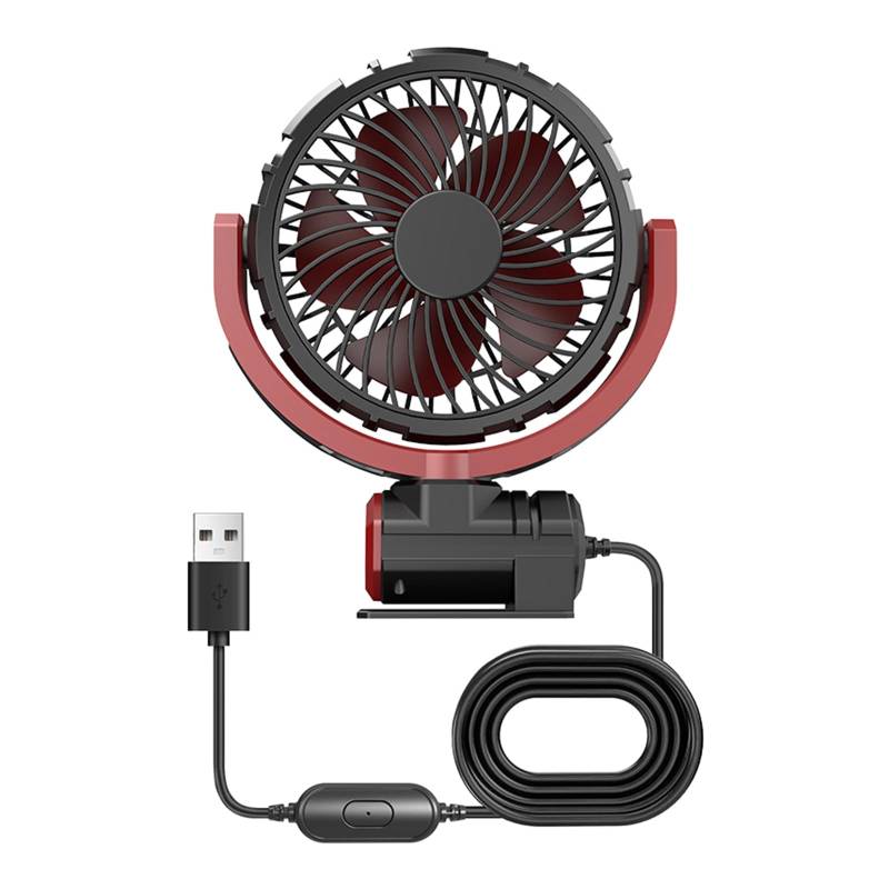 Storage Bag Autoventilator Single Head USB Lüfter Für Auto 12V/24 V Fahrzeugkühlungslüfter von Storage Bag