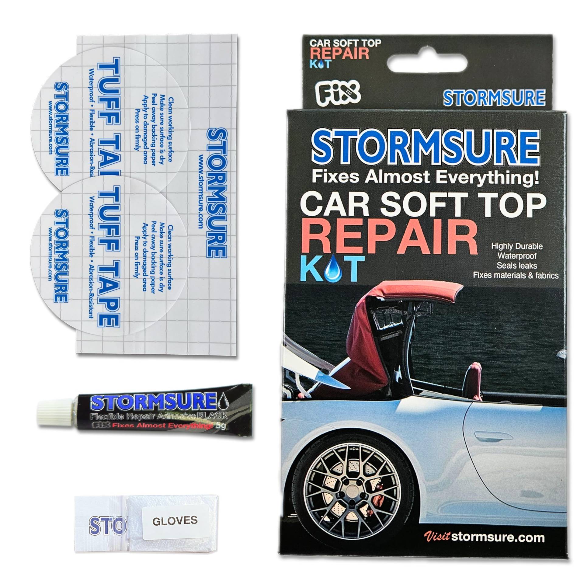 Stormsure Schwarzes Auto-Reparatur-Set für Dach und Cabrio von Stormsure