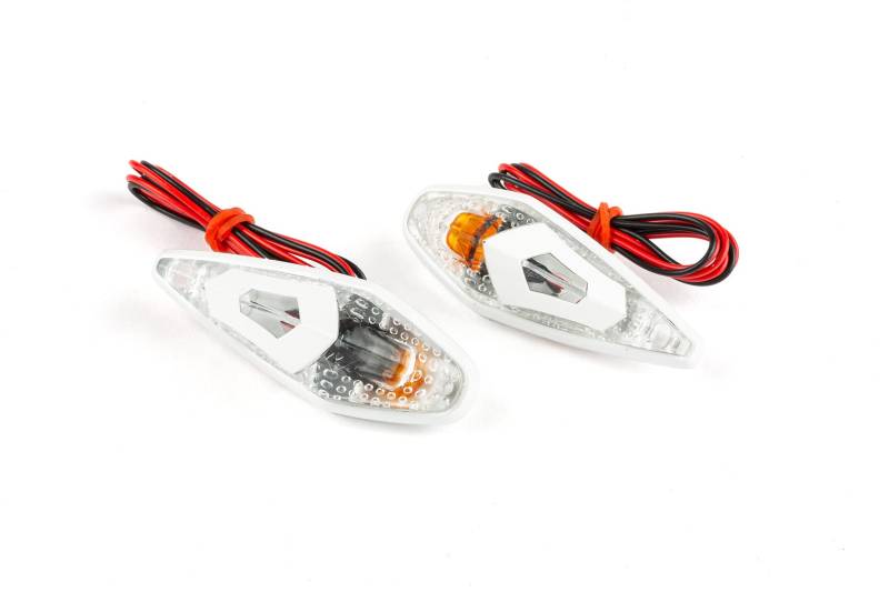 Blinker / Lampen zum Aufkleben Tropfenform Wing weiß von Str8