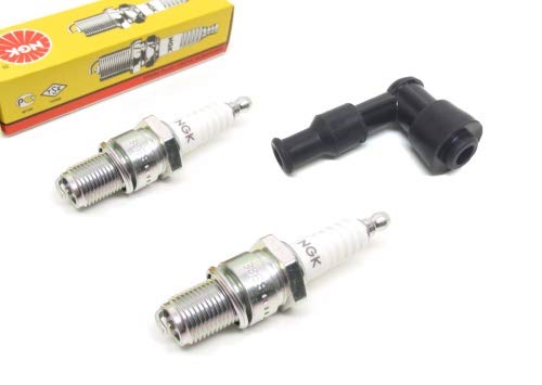 2x NGK Zündkerze BR7ES + 90° Zündkerzenstecker passend für CPI Hussar, Sachs Speedforce, Kreidler, Keeway Easy RY6 F-Act uvm. Roller/Scooter – Wasserdicht und entstört 2x NGK Zündkerze BR7ES + 90° Zündkerzenstecker passend für CPI Hussar, Sachs Speedforce, Kreidler, Keeway Easy RY6 F-Act uvm. Roller/Scooter – Wasserdicht und entstört von Streetparts 24