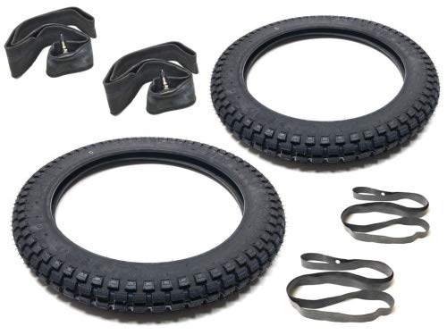 Reifen Komplett Satz 2.75-17 2 3/4x17 Zoll für K T M SM Comet Rixe Sachs Miele von Streetparts 24